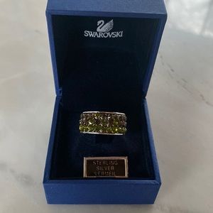 Swarovski crystal mesh inlaid ring size 5